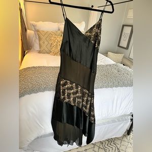 Satin and Lace Slip Dress